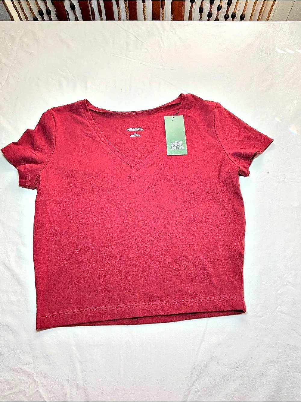 Wild fable V-Neck T-Shirt 3-Pack in Red & White Small NWT